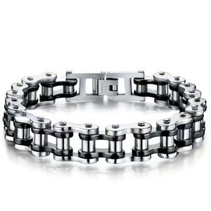 Stainless Steel Bike Chain Bracelet | 8.5” 12mm | Motorcycle Biker Punk Unisex